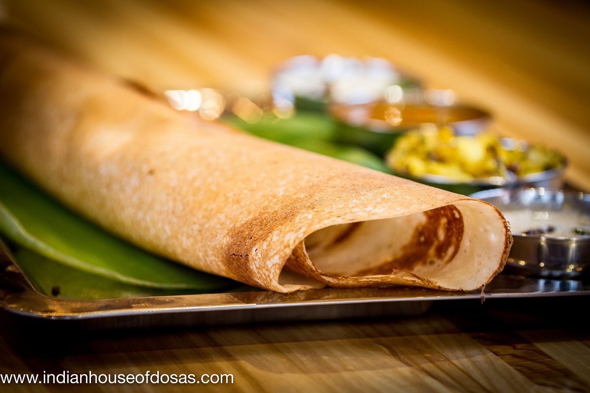 Best Paper dosa with sambar and chutney
